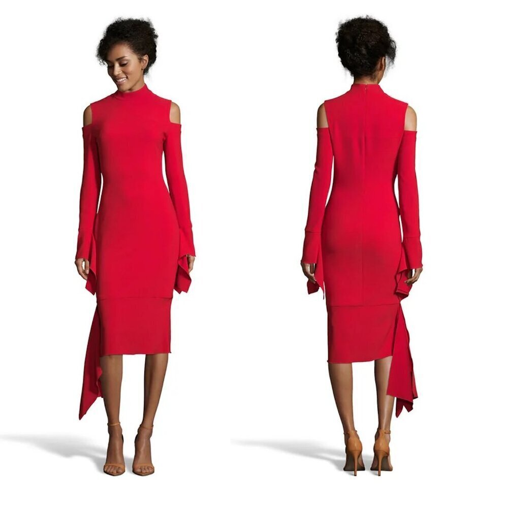 NWT New Issue New York Red Cutout Midi Dress Size L